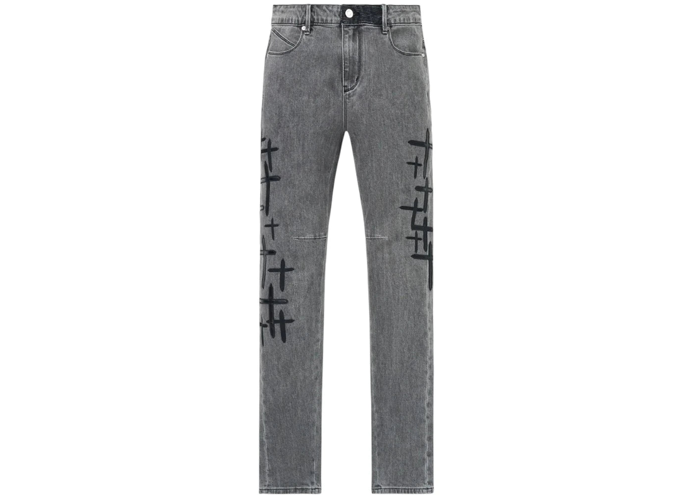 RtA Bryant Skinny Clouded Mist Cross Patch Jeans Clouded Mist