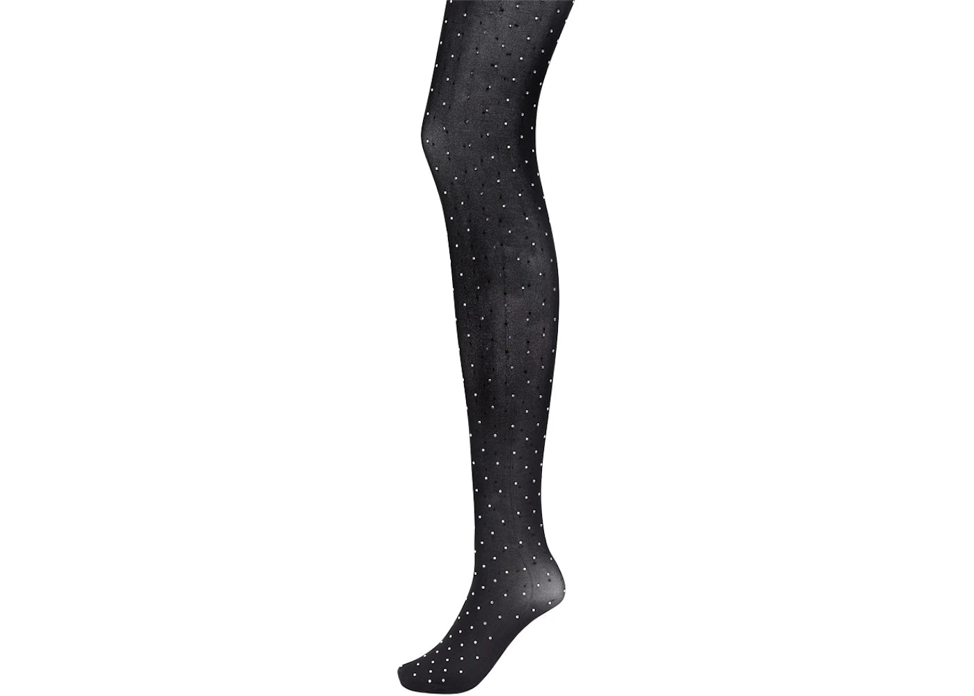 Rabanne H&M Rhinestone-Embellished Tights Black