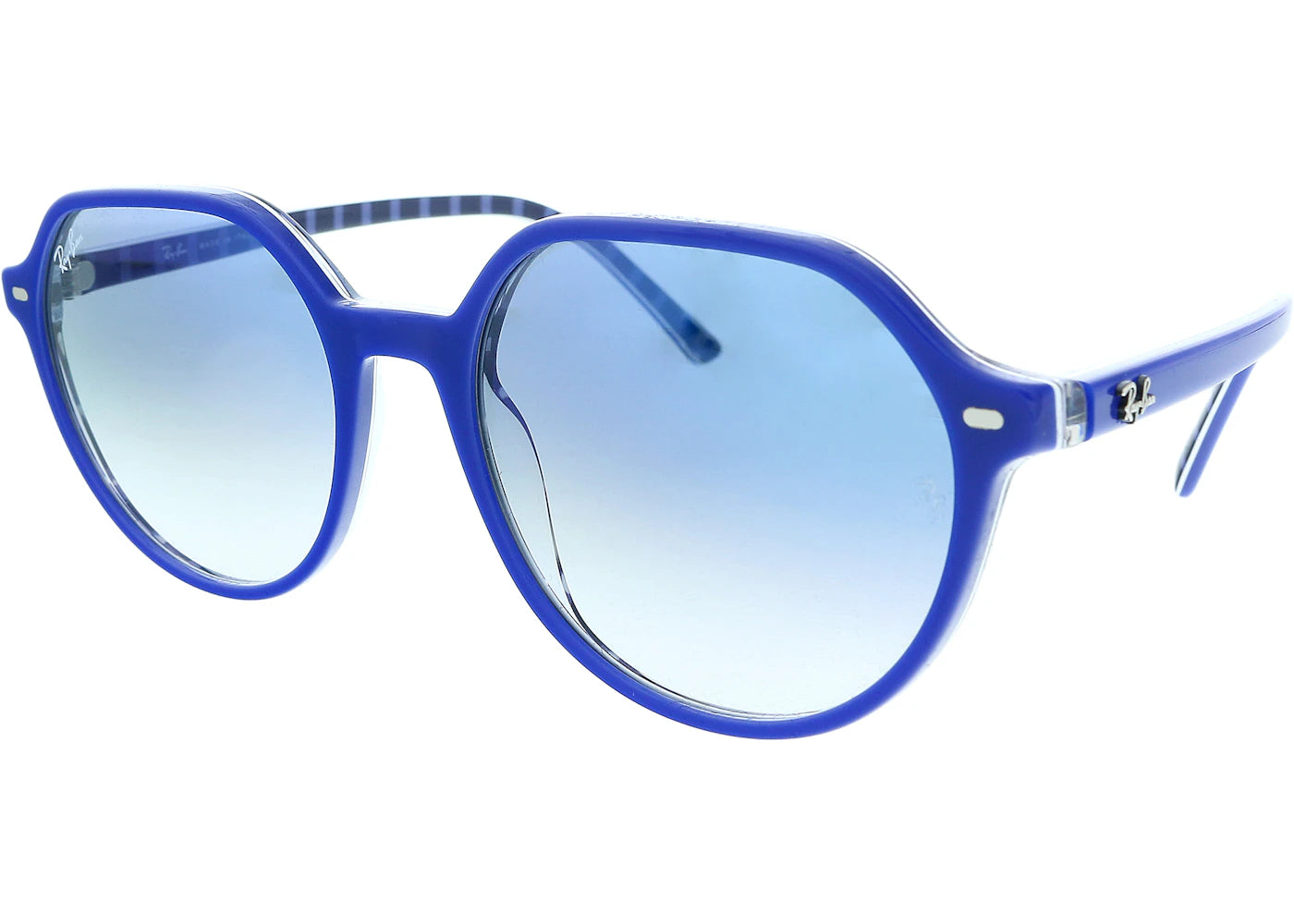 Ray-Ban Aviator Sunglasses Blue (0RB2195 13193F Thalia)