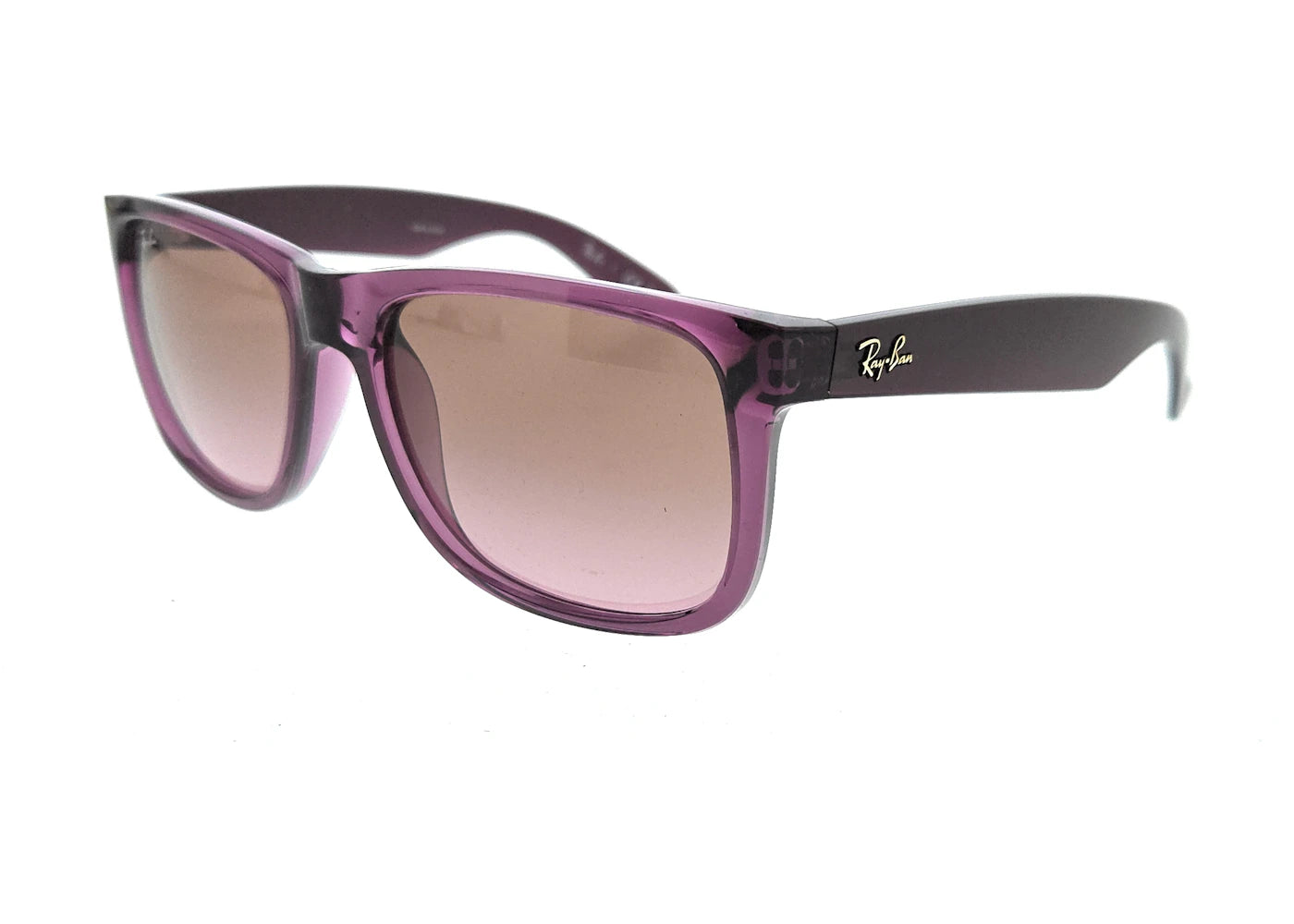 Ray-Ban Justin Square Sunglasses Transparent Violet (0RB4165 659514)