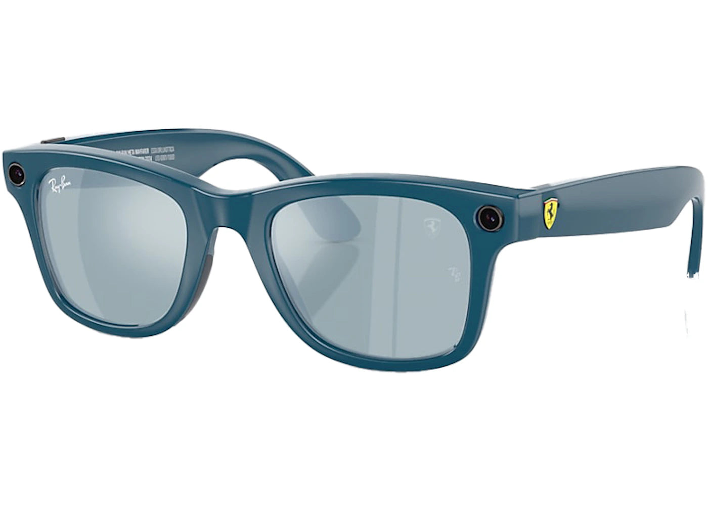 Ray-Ban Meta Wayfarer Scuderia Ferrari Miami LTD Sunglasses RW4006M F7016J 50-22 Shiny Garage Blue