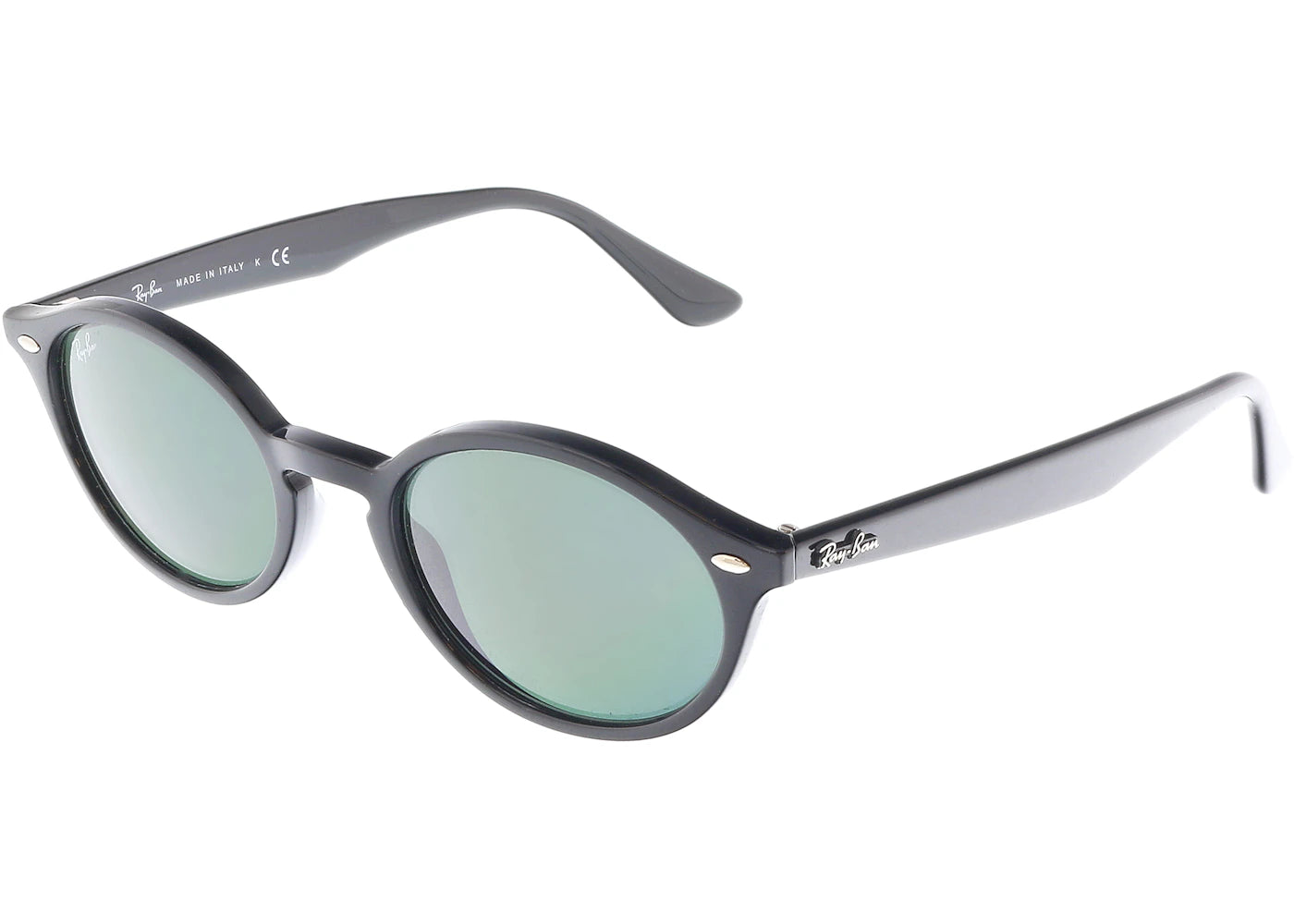 Ray-Ban Oval Sunglasses Gloss Black (0RB4315 601/71)