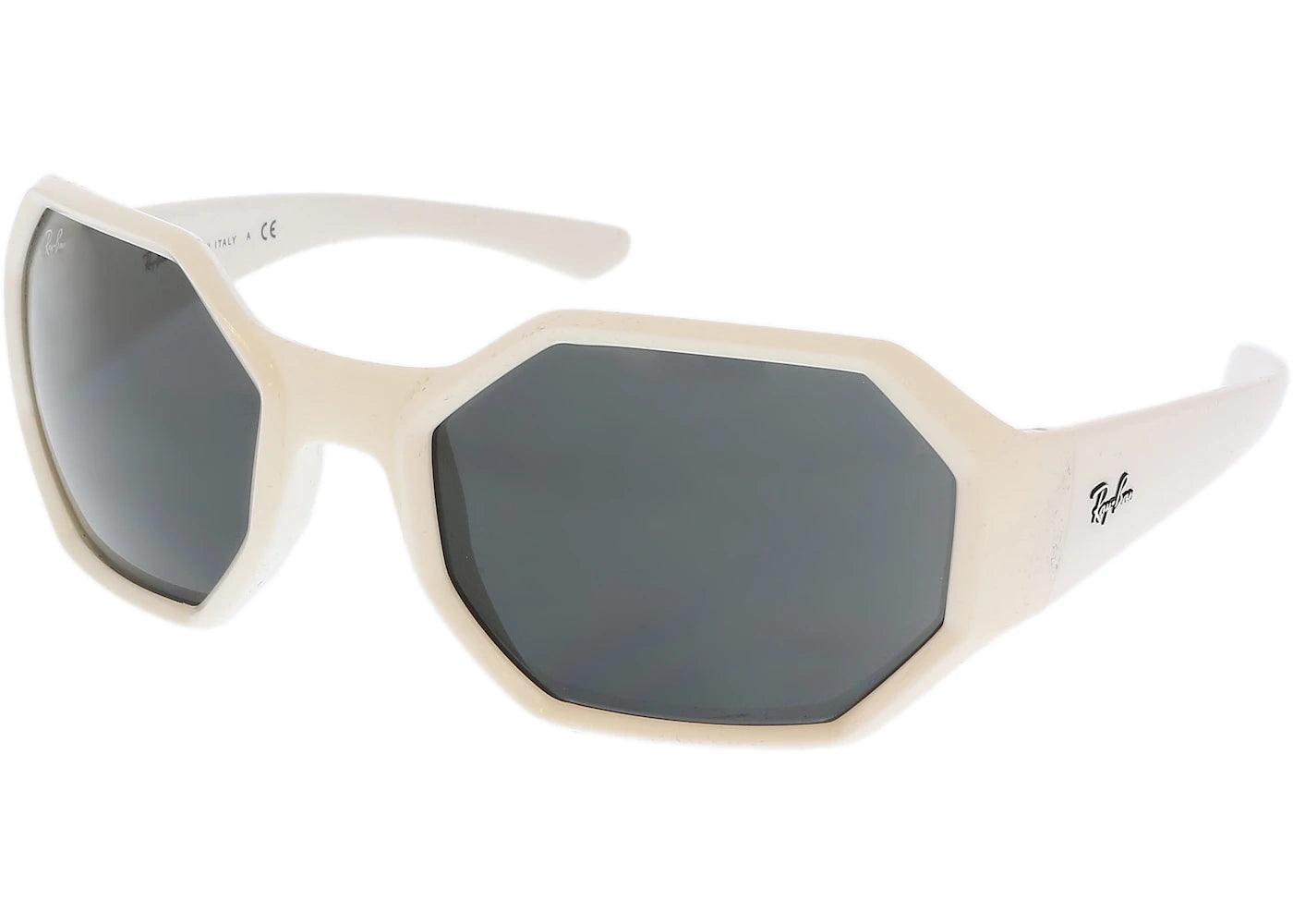 Ray-Ban Oval Sunglasses Gloss White (0RB4337 649187)