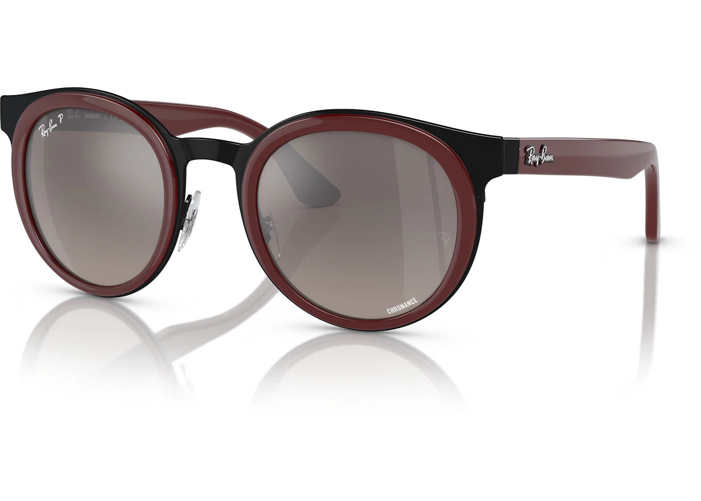 Ray-Ban Round Sunglasses Red On Black (0RB3710 92615J)