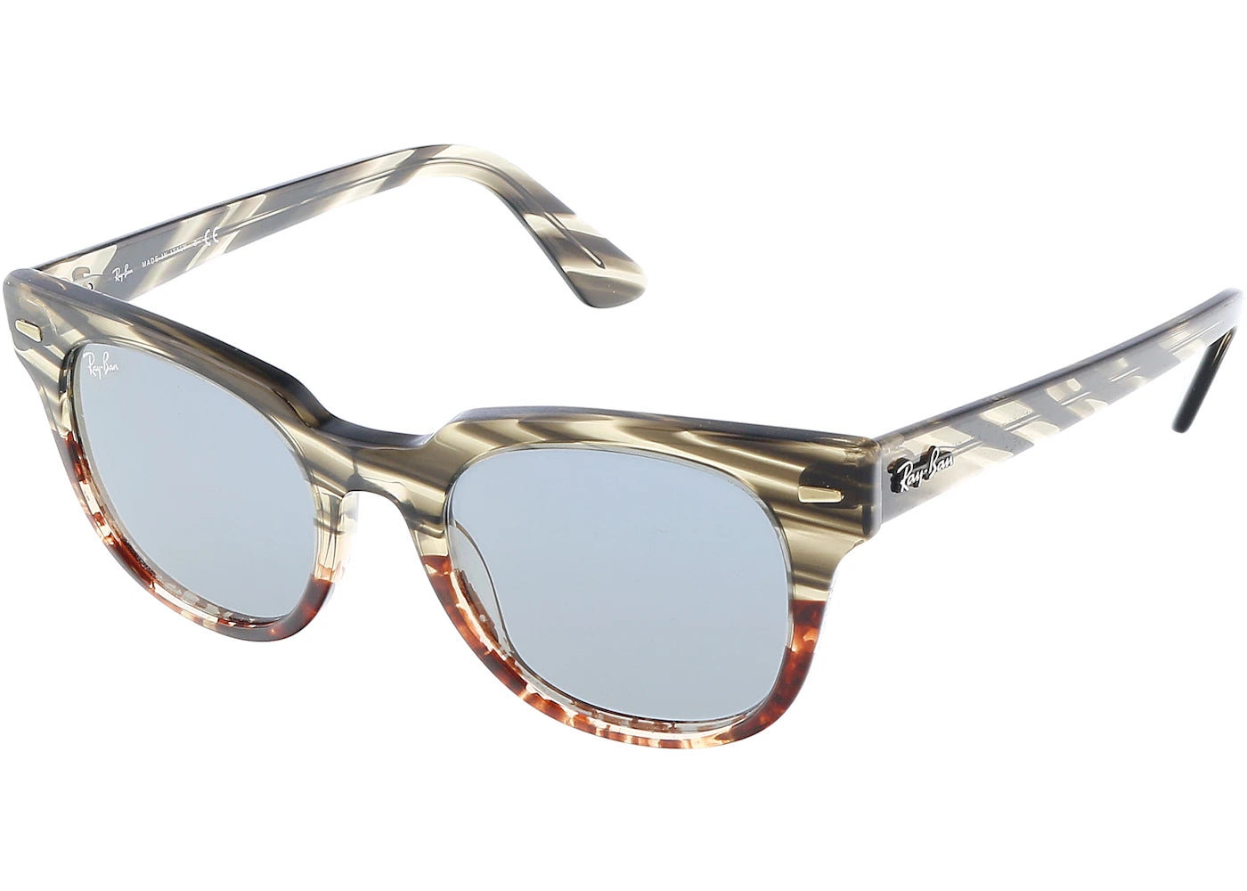 Ray-Ban Square Sunglasses Meteor Stripe Havana (0RB2168 1254Y550)