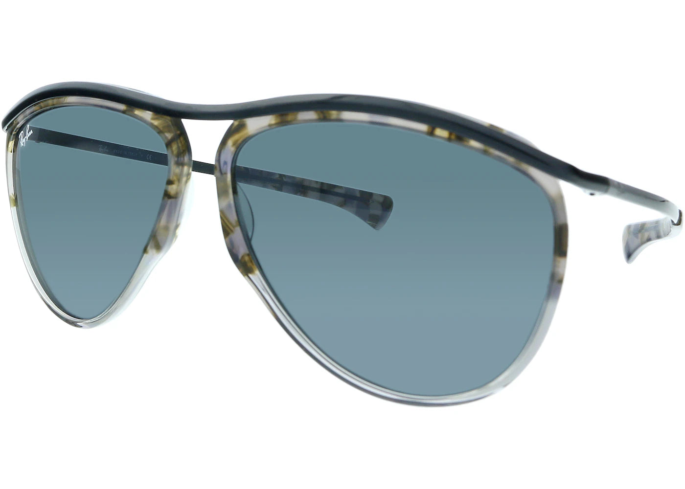Ray-Ban Square Sunglasses Polished Grey Gradient Havana (0RB2219 1286R5 Olympian)