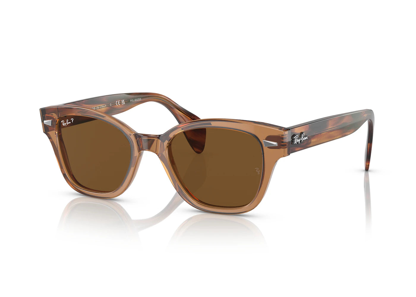 Ray-Ban Square Sunglasses Transparent Brown (0RB0880S 664057)