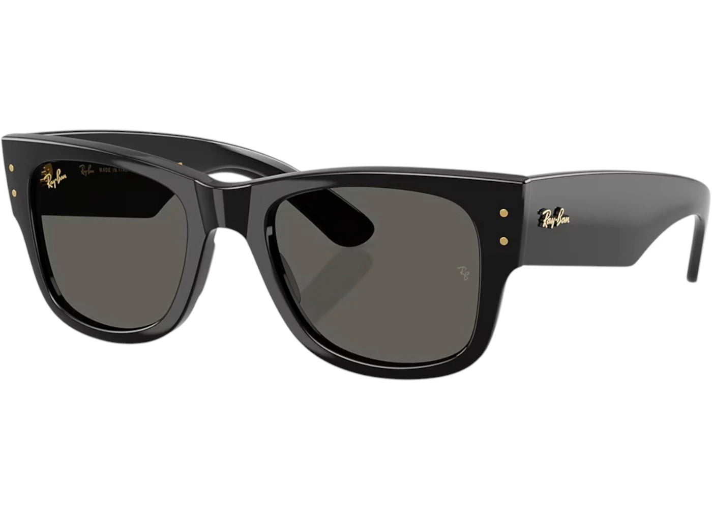Ray-Ban x A$AP Rocky Mega Wayfarer Blacked Out Collection Sunglasses Black Dark Grey (RB0840S 6826J5 51-21)