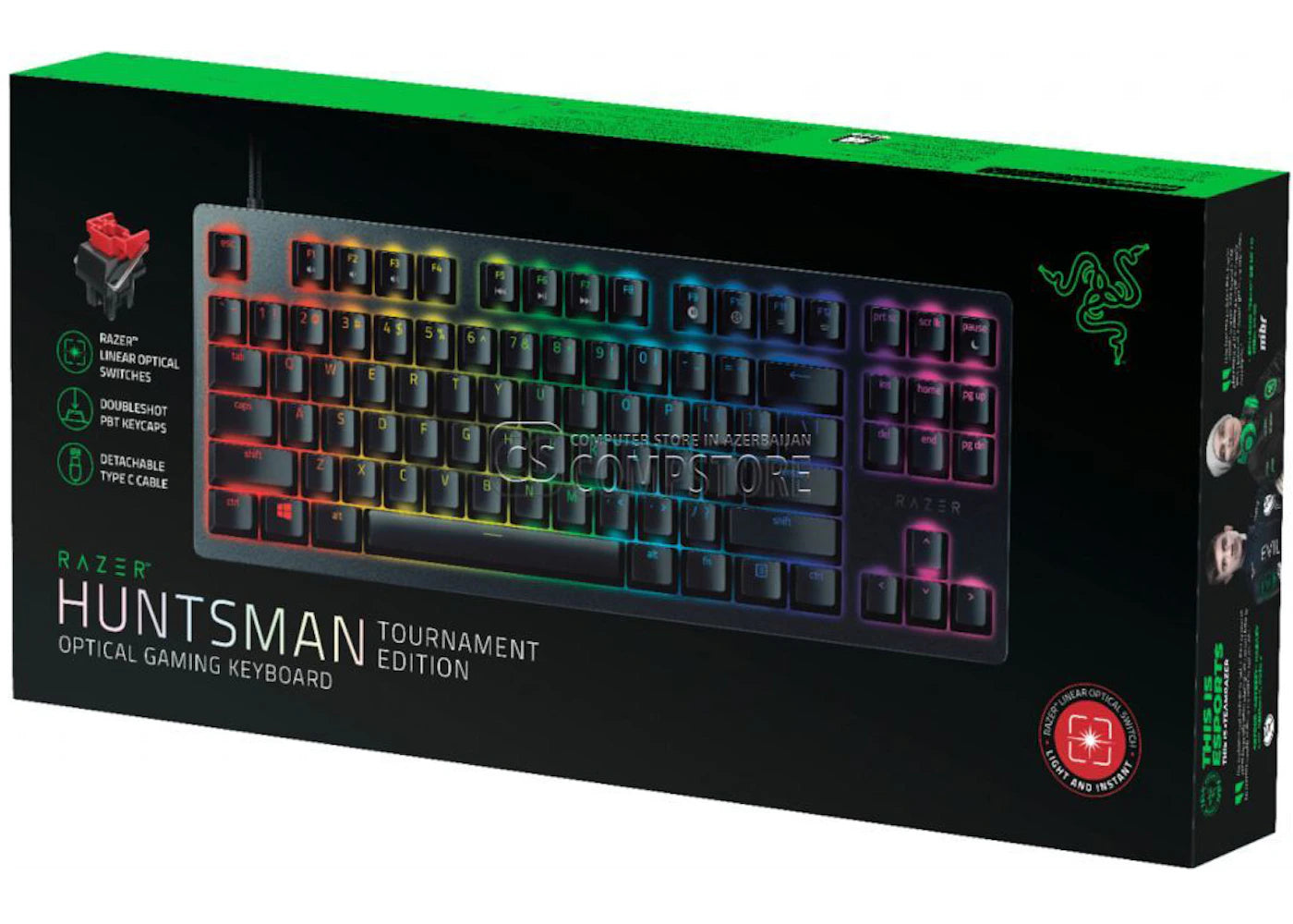 Razer Huntsman Tournament Edition Linear Switch Gaming Keyboard RZ03-03080100-R3M1 Black