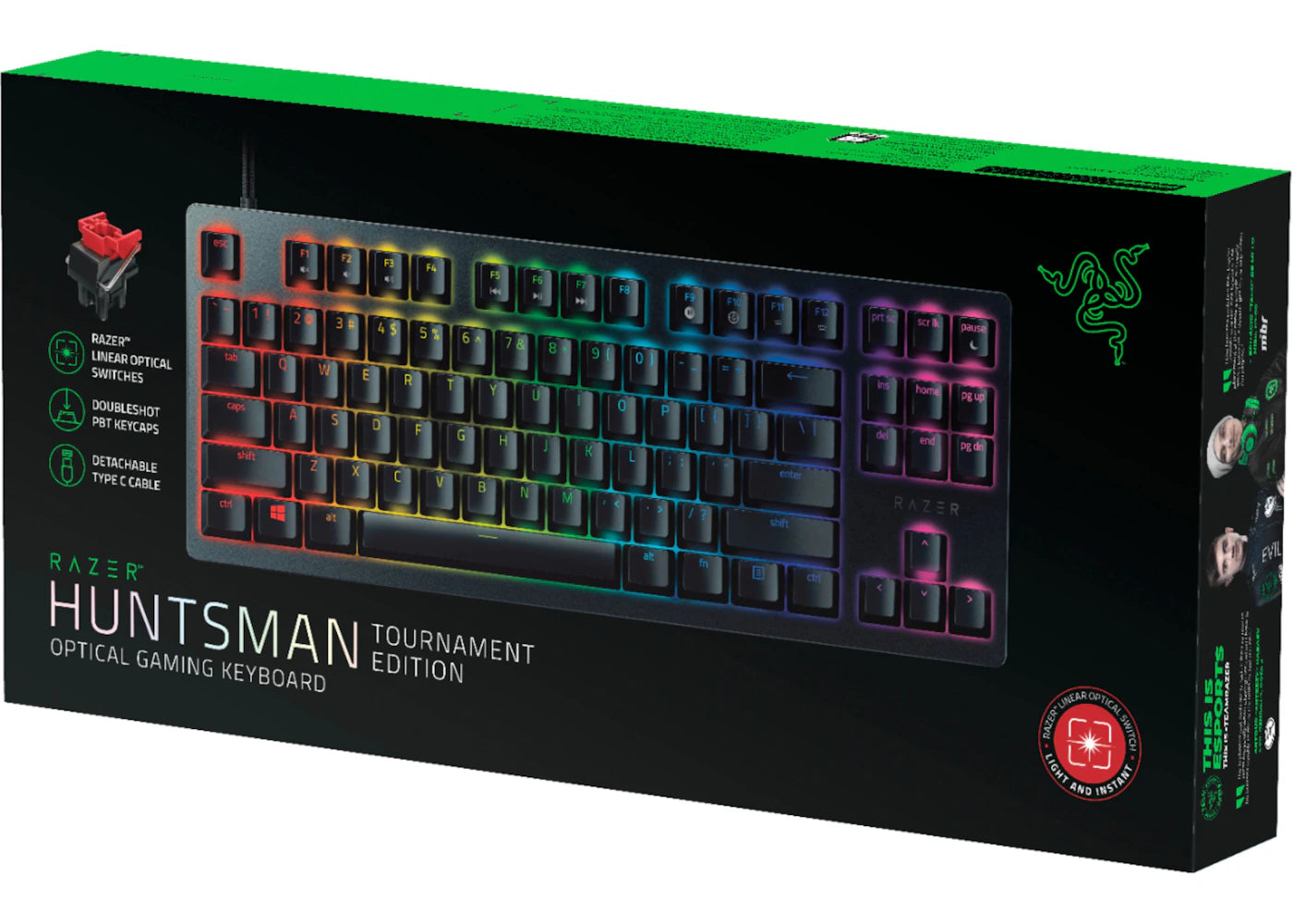 Razer Huntsman Tournament Edition TKL Wired Gaming Keyboard RZ03-03080200-R3U1 Black