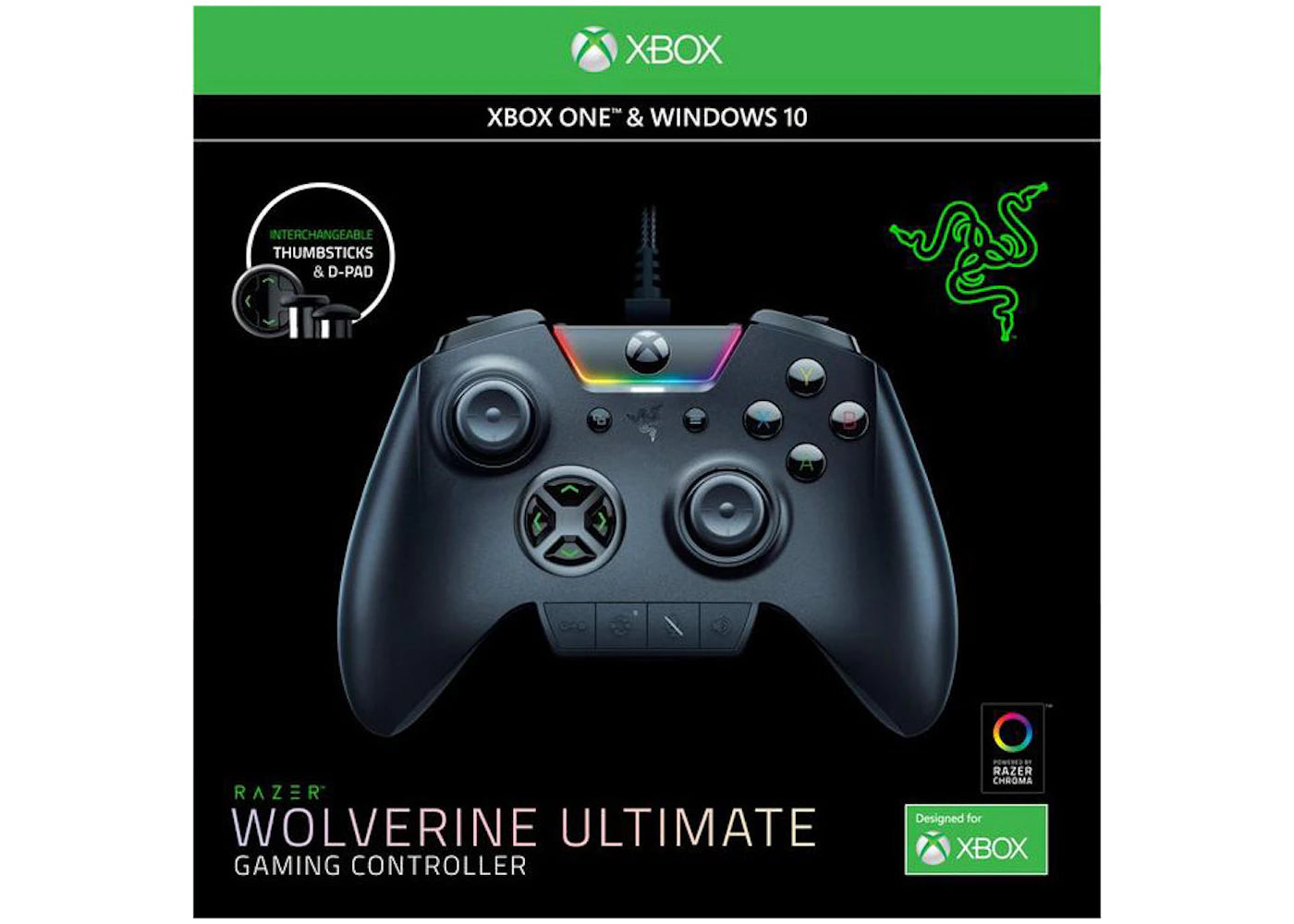 Razer Wolverine Xbox Gaming Controller RZ06-02250100-R3U1 Black