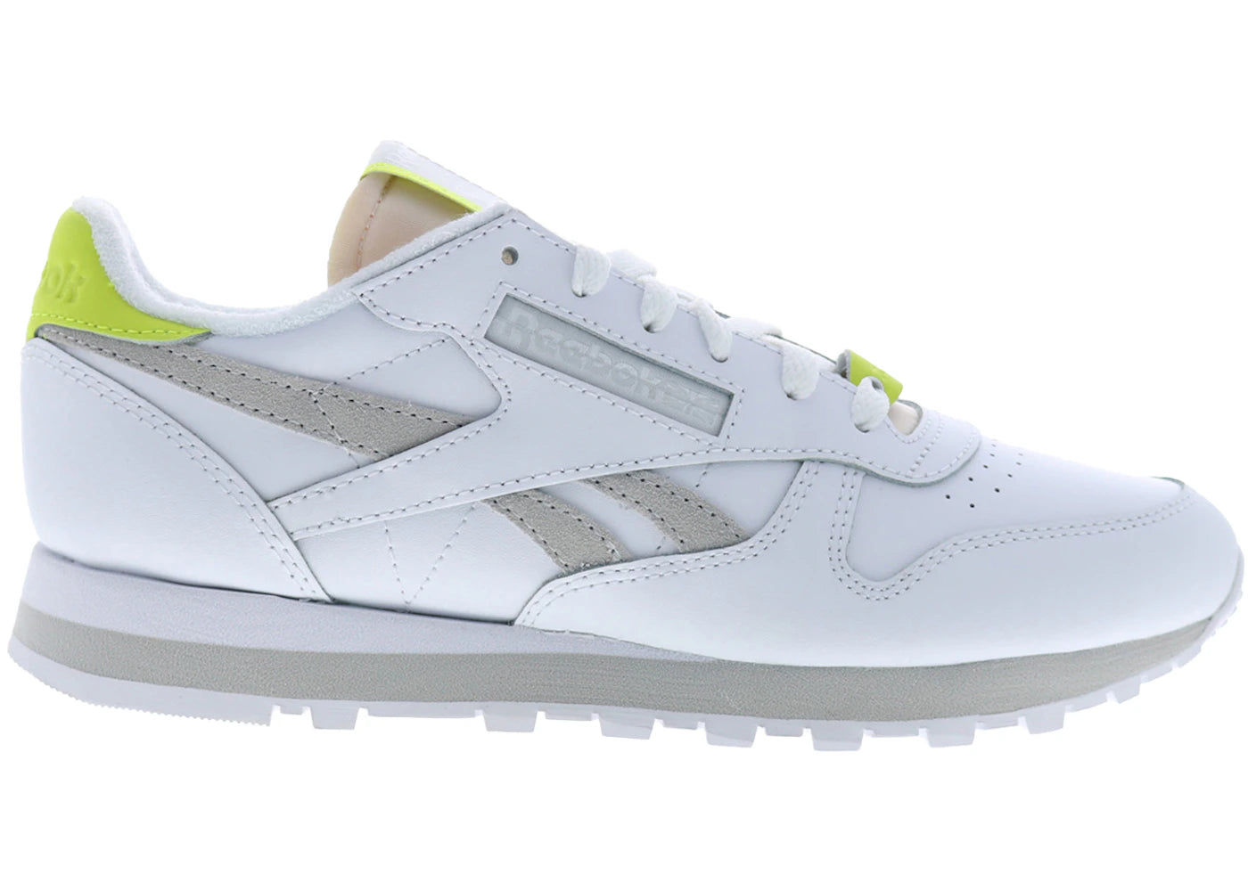 Reebok Classic Leather White Acid Yellow (Women's)