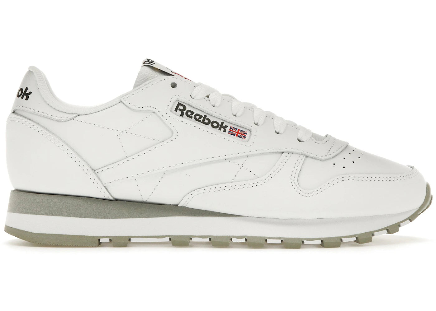 All Grey Reebok Reebok Classic Leather White Pure Grey – Side Kicks
