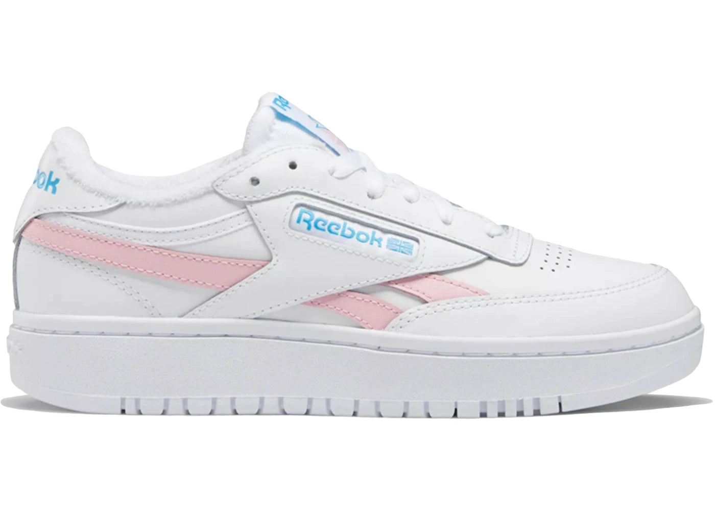 Reebok Club C Double Revenge White Pink Glow Radiant Aqua (Women's)