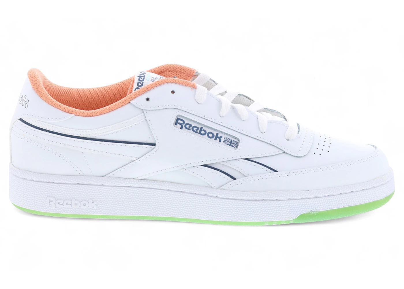 Reebok Club C Revenge White Aqua Orange Green