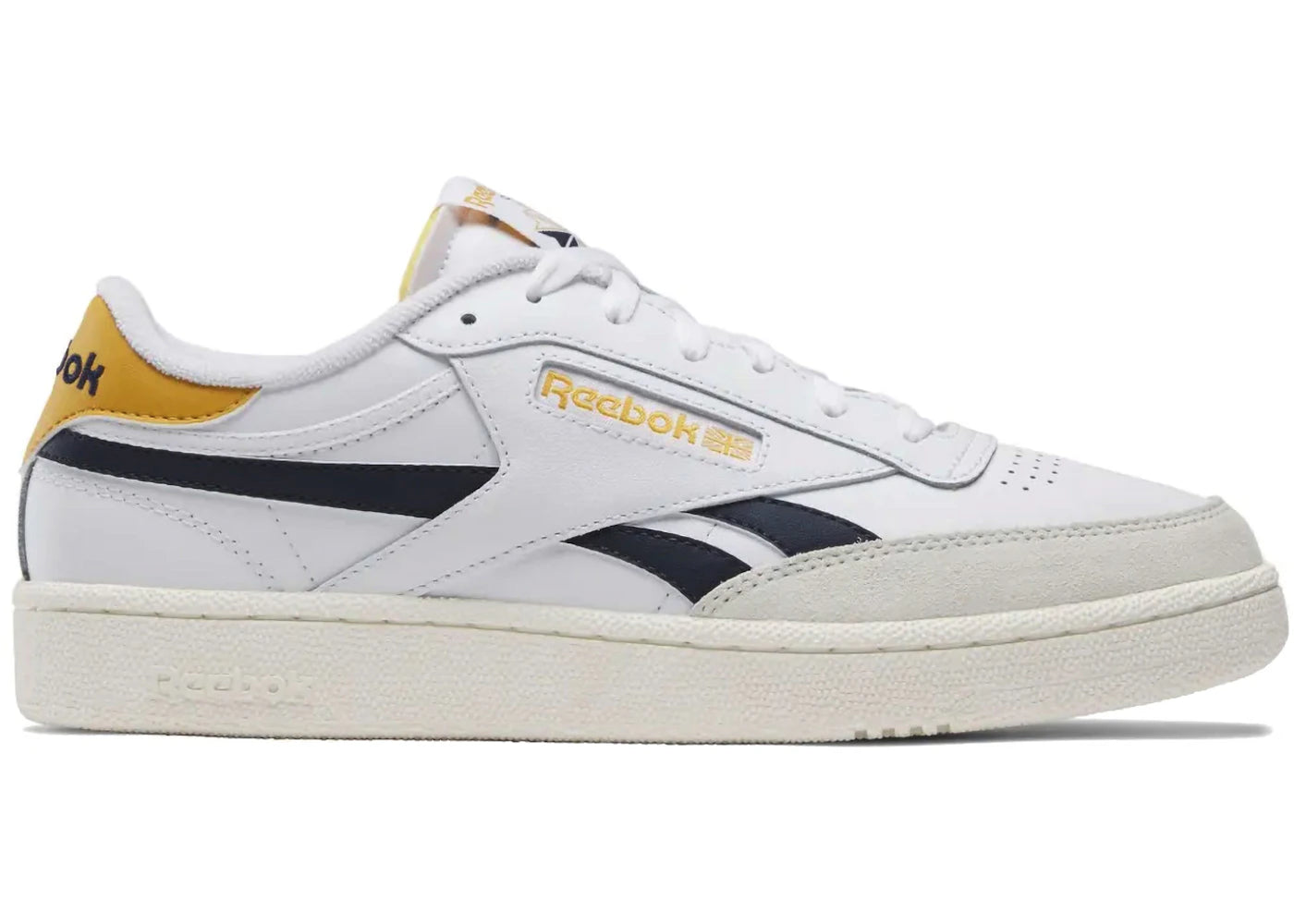 Reebok Club C Revenge White Navy Retro Gold