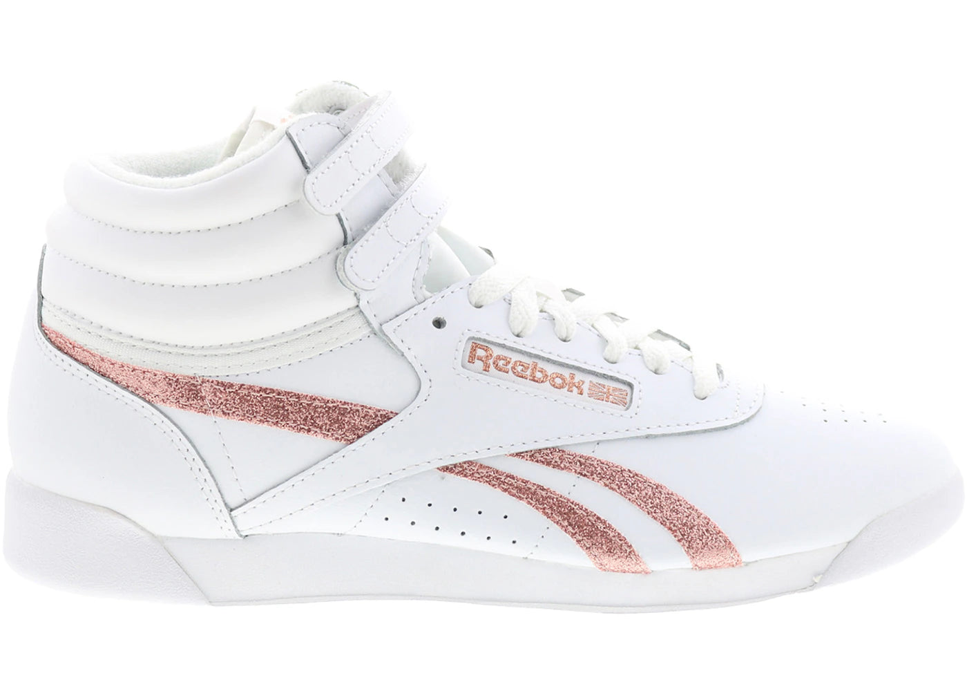 Reebok Freestyle F/S Hi White Rose Gold (Women's)