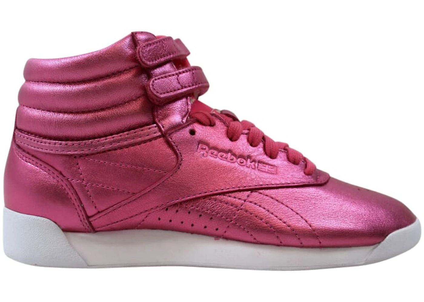 Reebok Freestyle Hi Metallic Sharp Pink (Women's) – Side Kicks