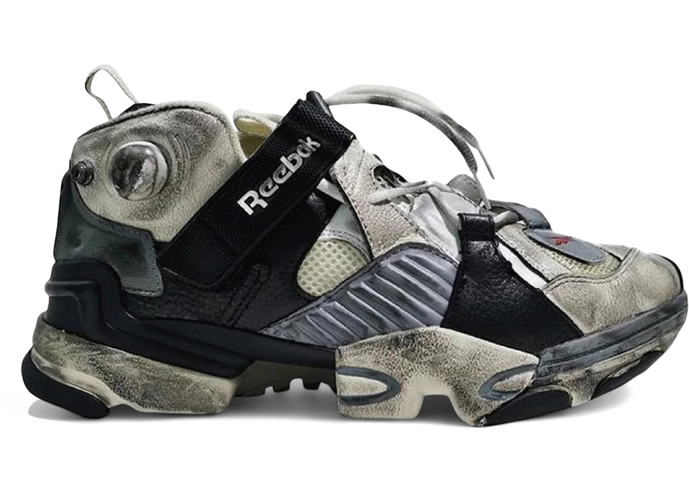 Reebok Genetically Modified Pump Vetements Dirty Effect White Black