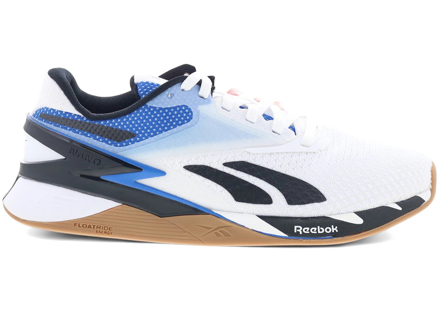 Reebok Nano X3 White Neon Cherry Electric Cobalt Mismatched