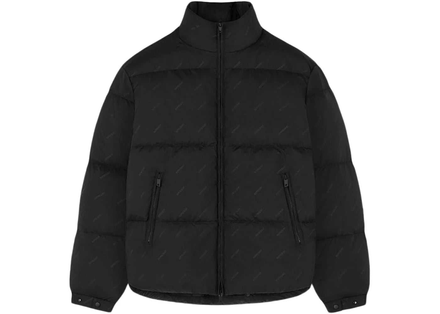 Represent All Over Logo Puffer Jacket Black