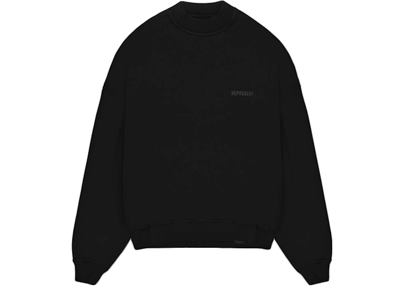 Represent Blank Oversized Crewneck All Black