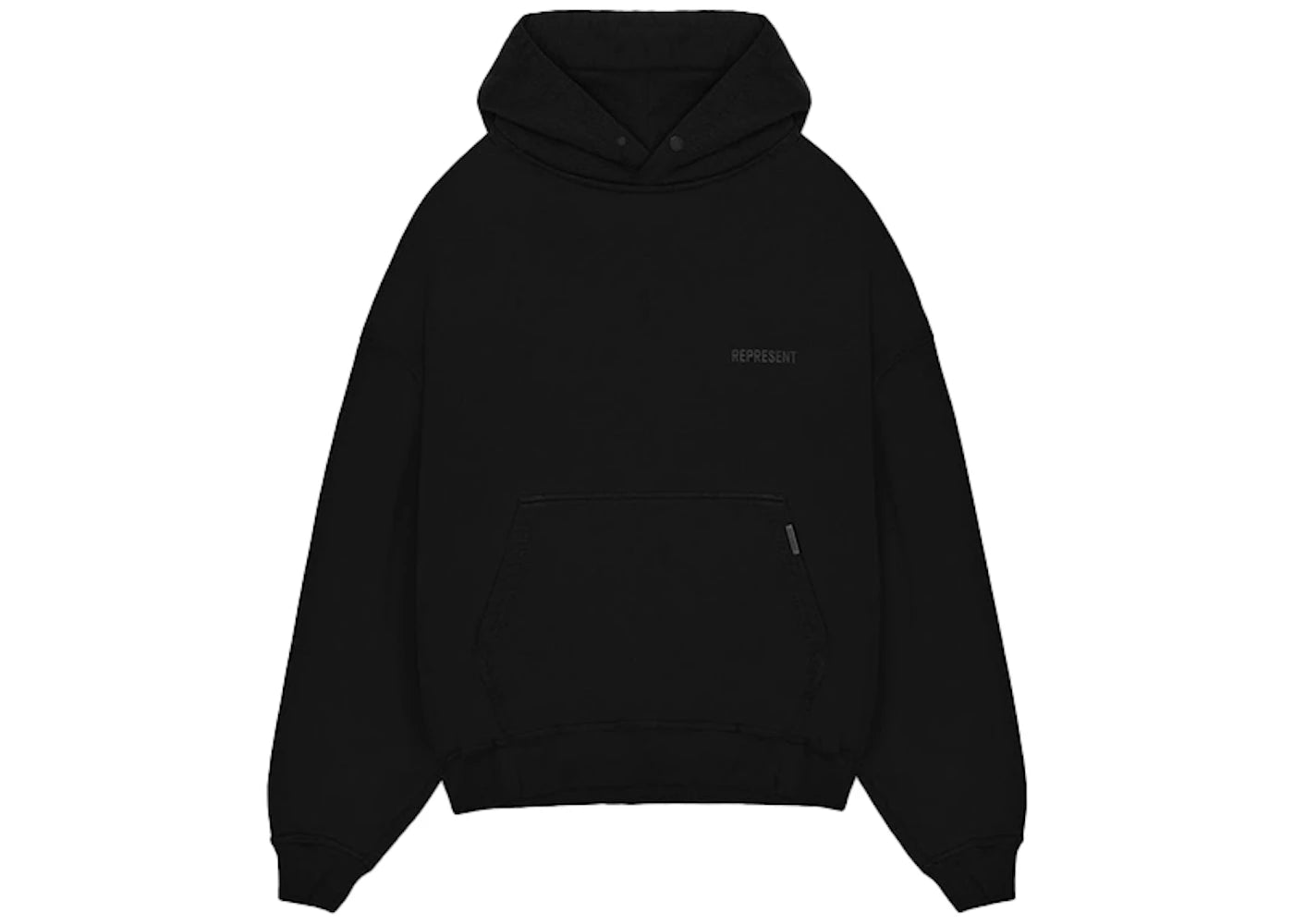 Represent Blank Oversized Hoodie All Black