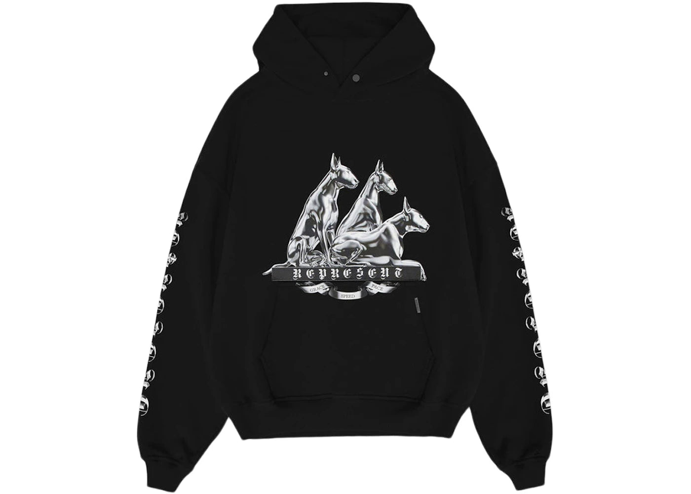 Represent Bullterrier Hoodie Jet Black