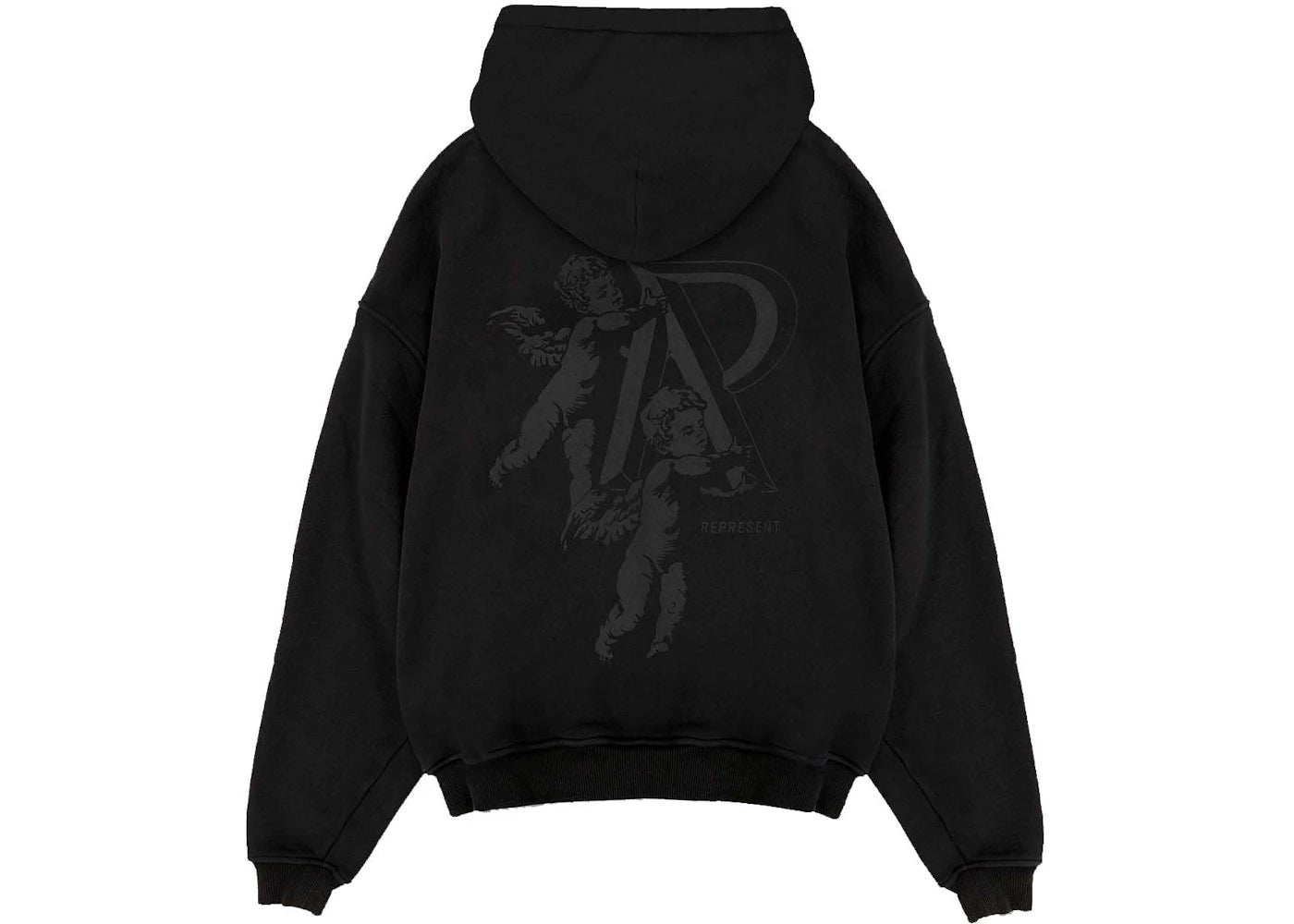 Represent Cherub Initial Hoodie Black