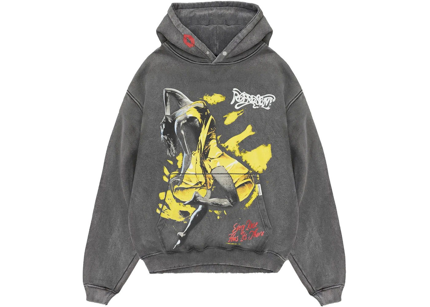 Represent Every Rose Hoodie Vintage Grey