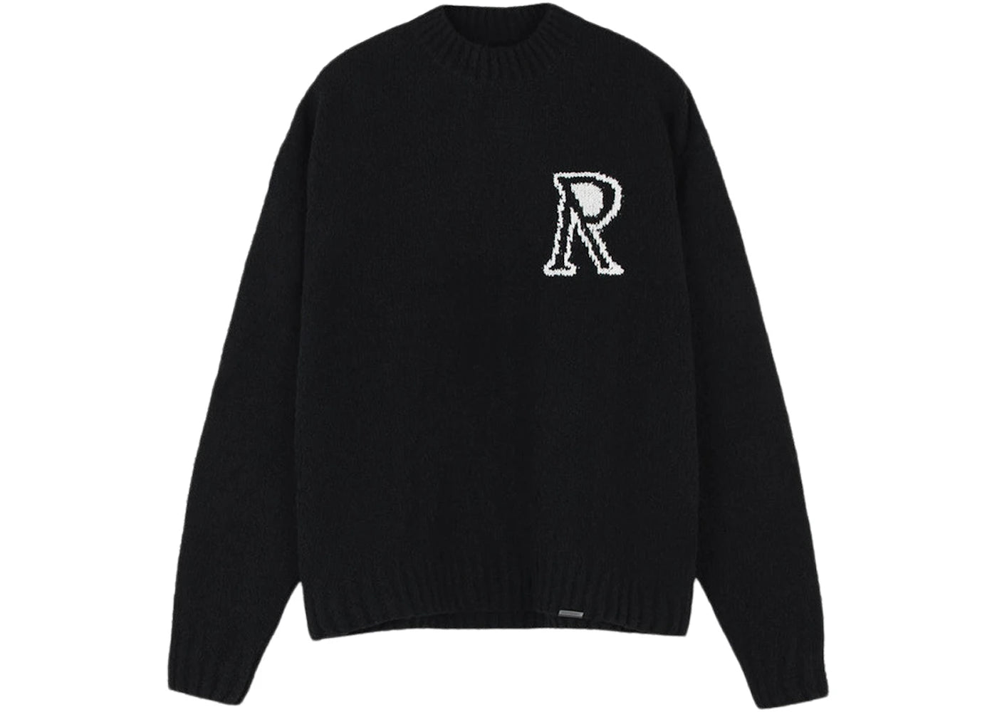 Represent Initial Boucle Knitted Sweater Black