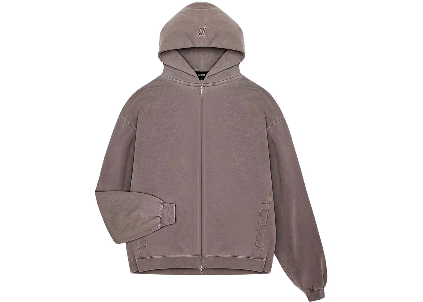 Represent Initial Zip Hoodie Fog