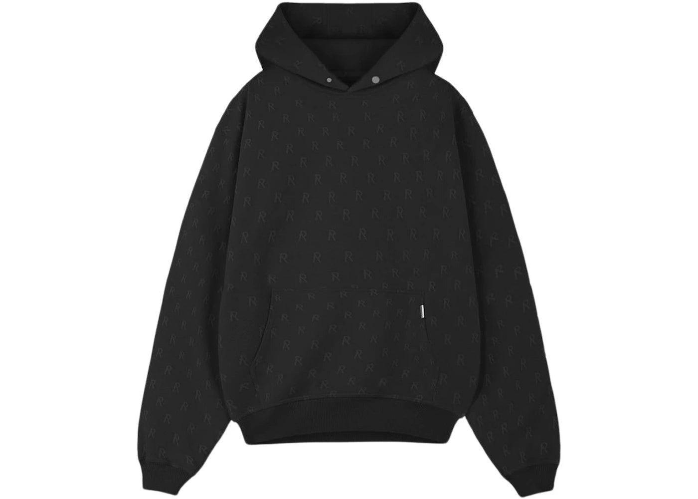 Represent Intarsia Initial Hoodie Off Black