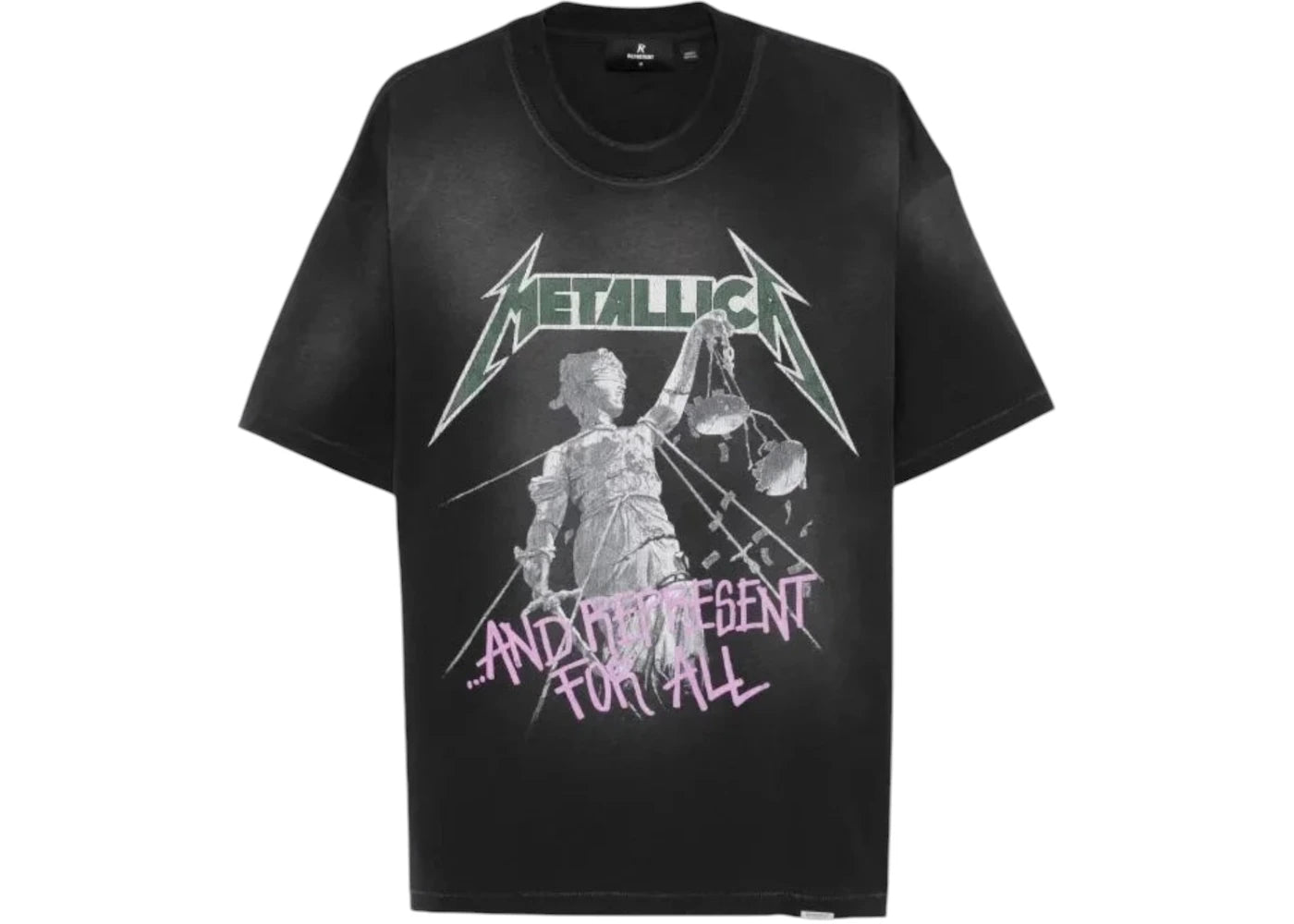 Represent Metallica Justice Tee Black