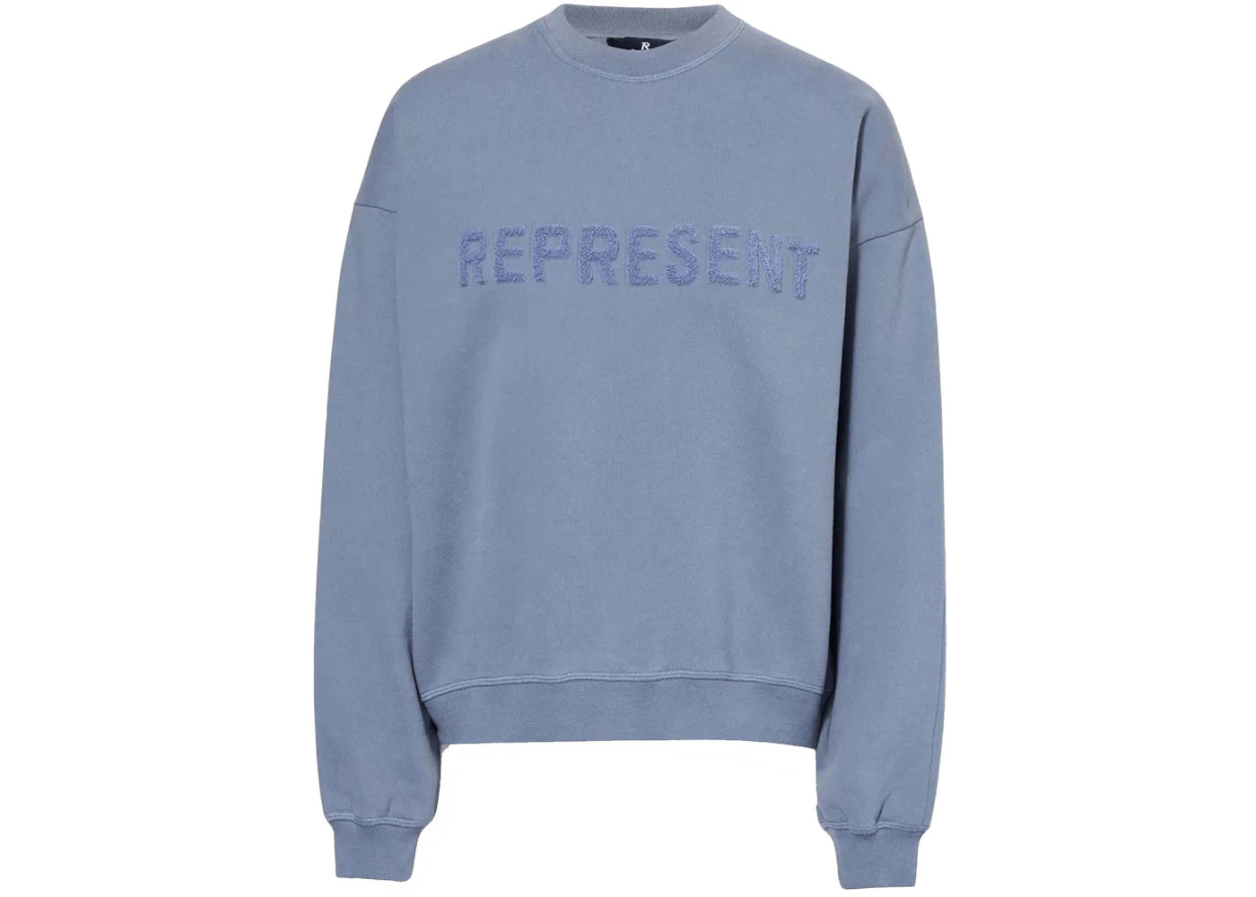 Represent Owners Club Fleece-Branding Cotton-Jersey Sweatshirt Steel Blue