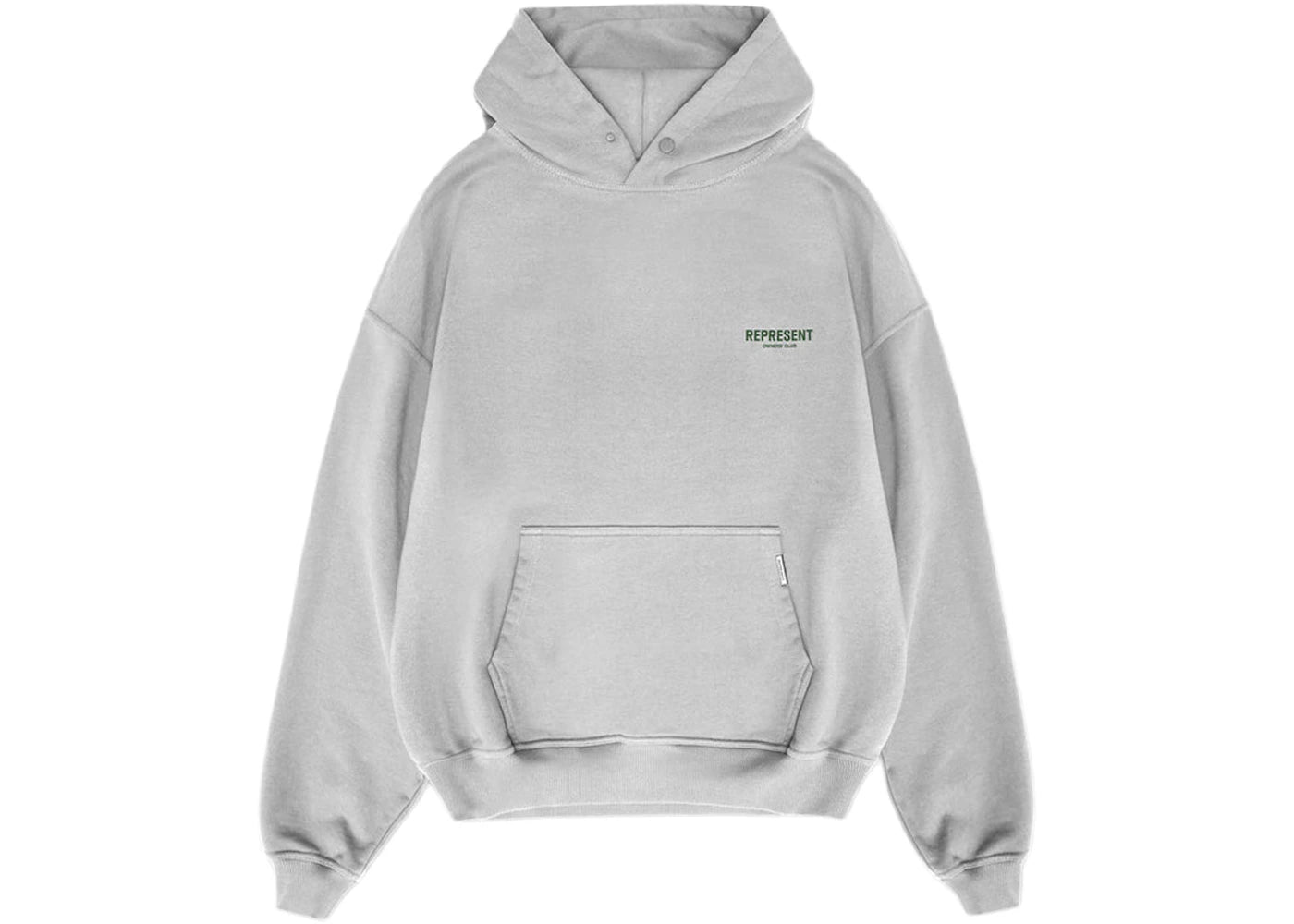 Represent Owner's Club Hoodie Ash Grey/Racing Green