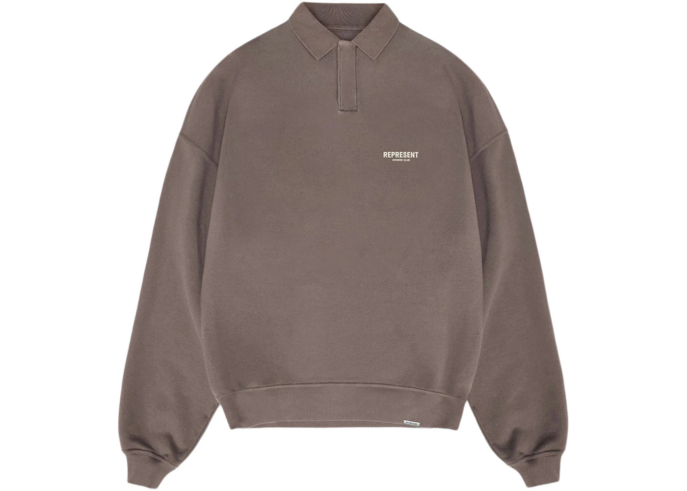 Represent Owners Club Long Sleeve Polo Sweater Fog