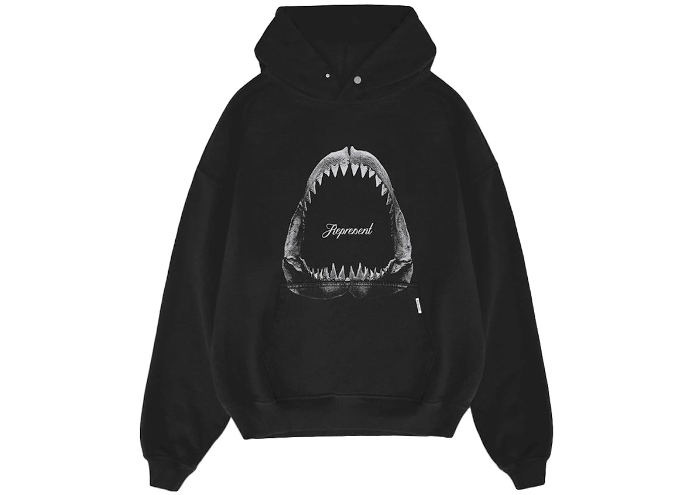 Represent Shark Jaws Hoodie Off Black