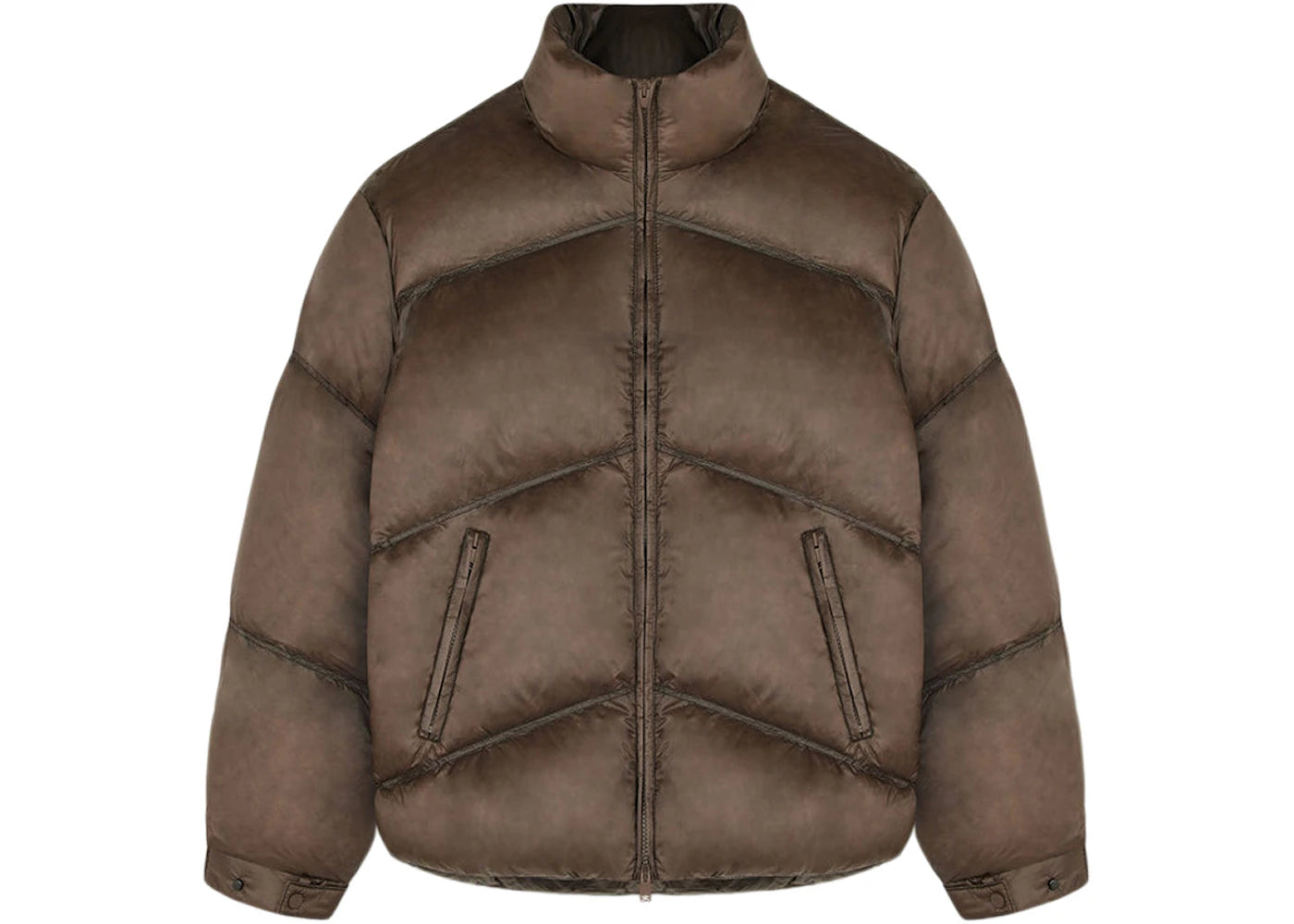 Represent Washed Puffer Jacket Brown