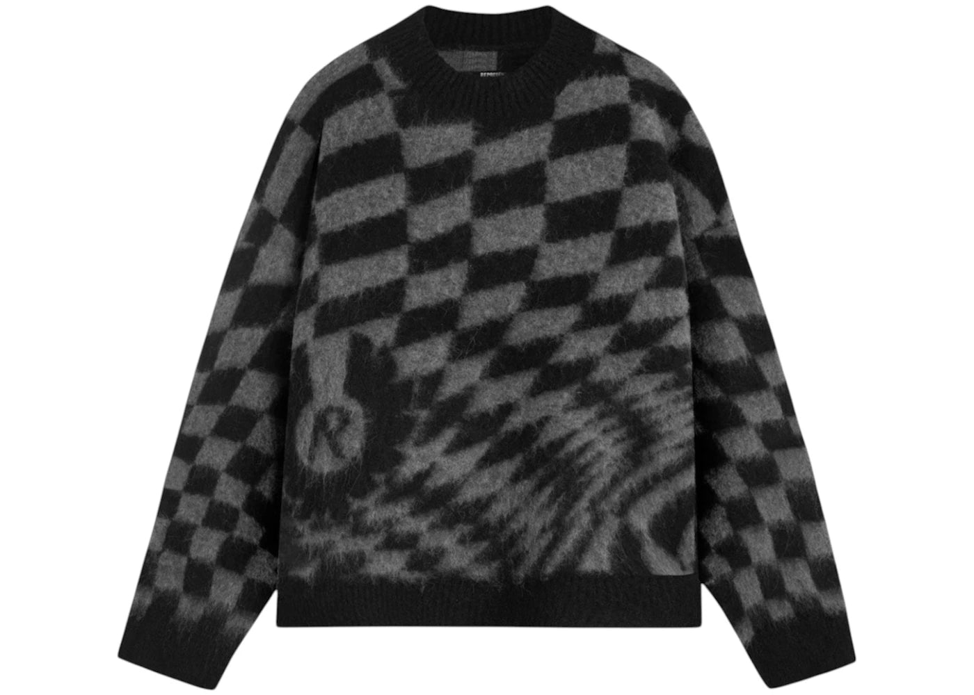 Represent x Belstaff Checkerboard Knit Sweater Shadow