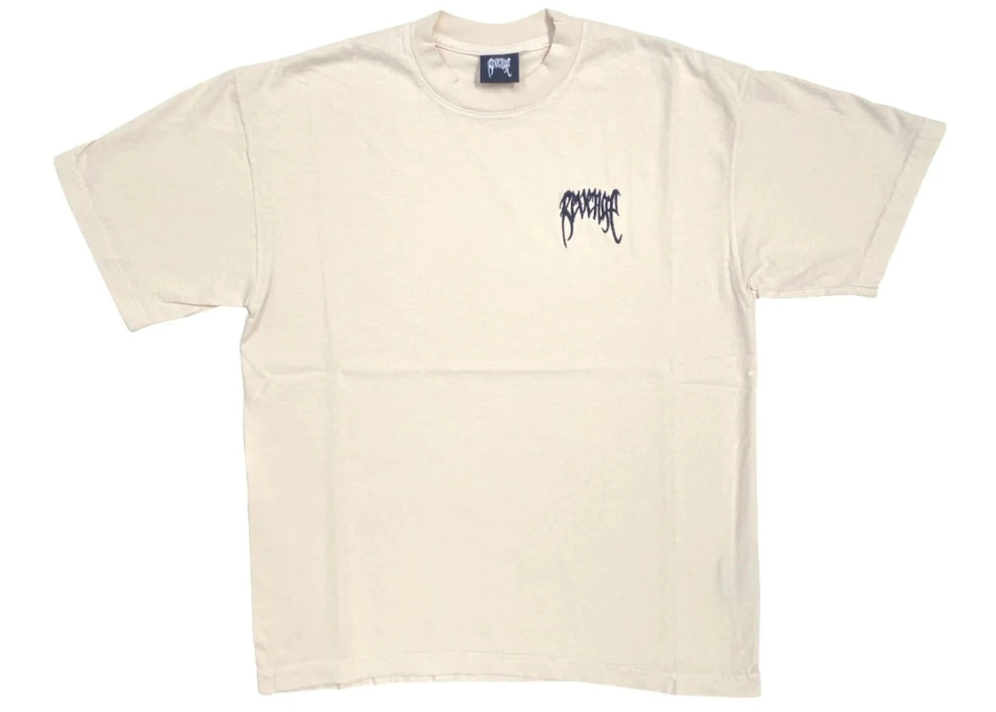 Revenge Basic Embroidered T-shirt Cream