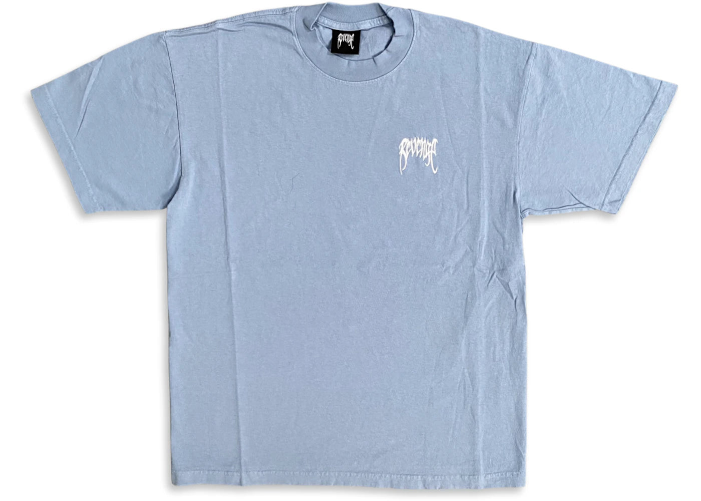 Revenge Basic Embroidered T-shirt Light Blue