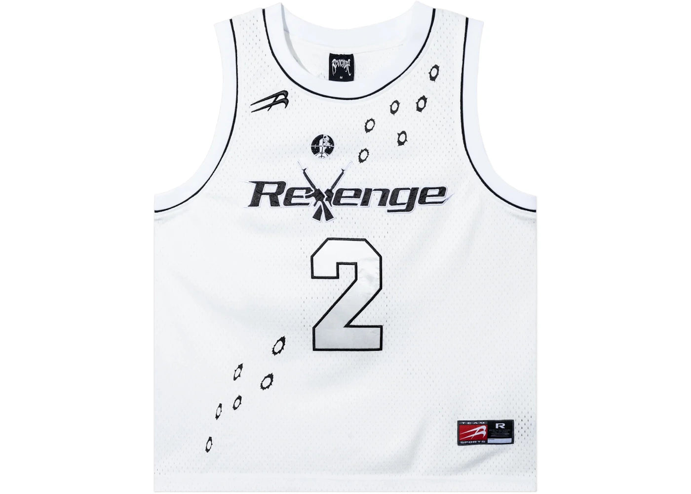 Revenge Bullets Basketball Jersey White