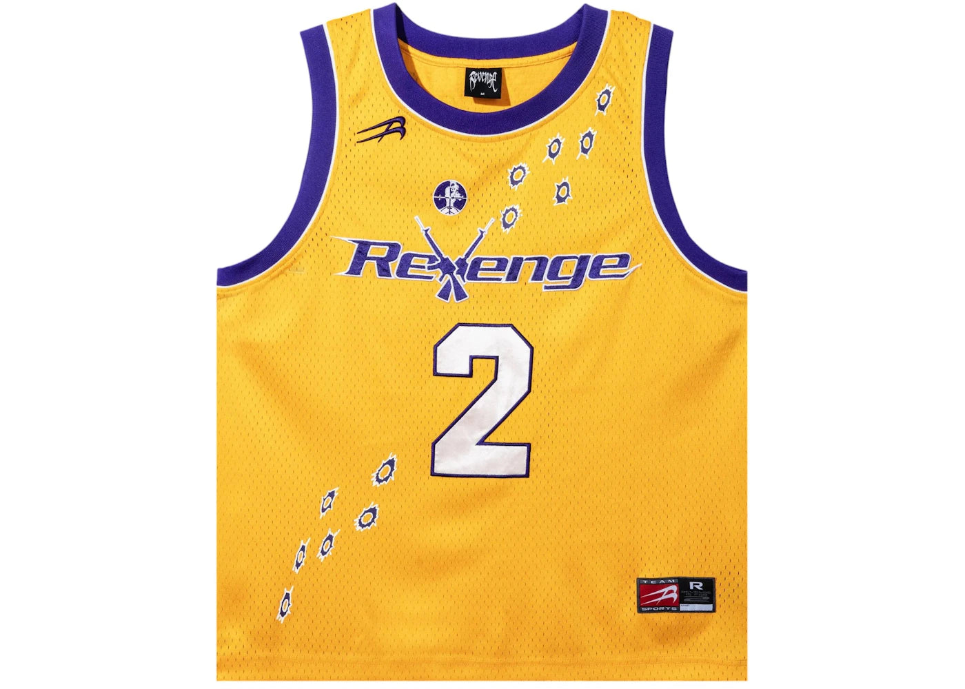 Revenge Bullets Basketball Jersey Yellow