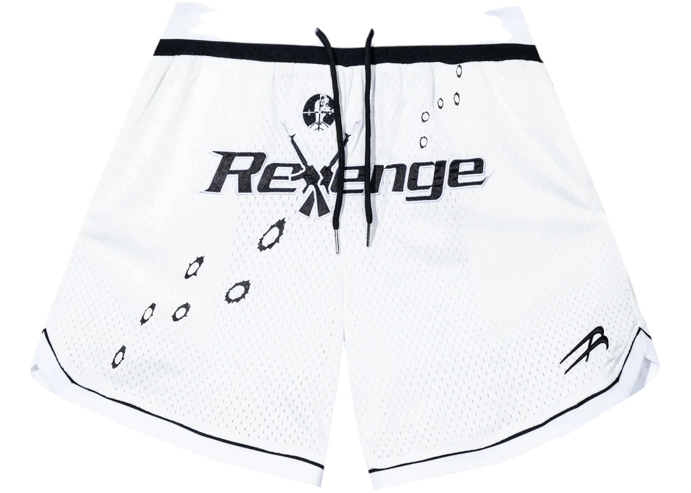 Revenge Bullets Basketball Shorts White