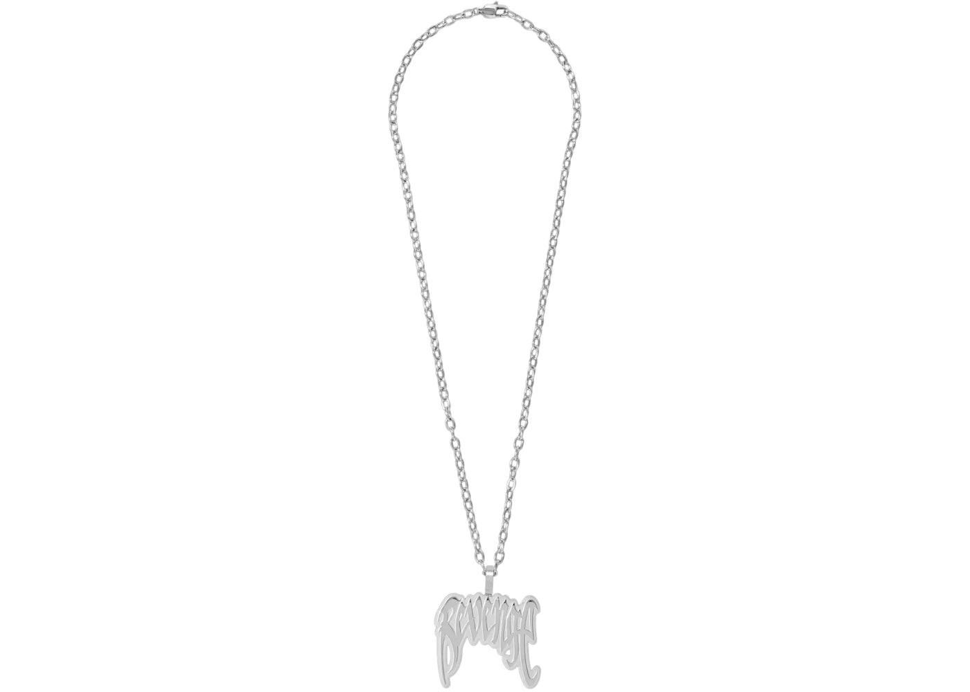 Revenge Chrome Arch Logo Double Layer Chain Necklace Stainless Steel