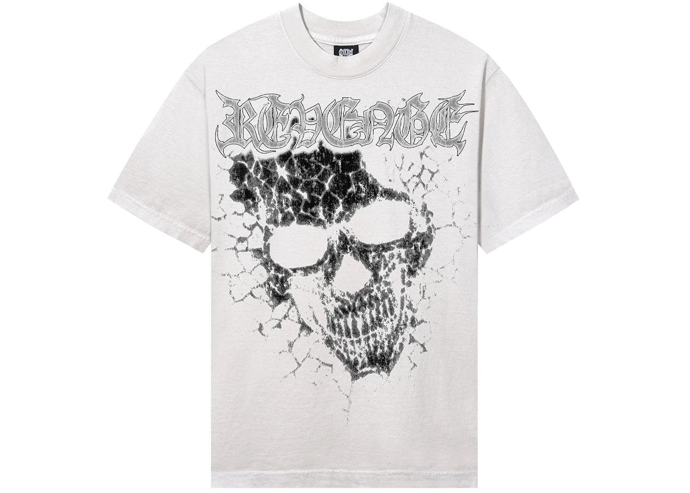 Revenge Crack Skull Tee Cement