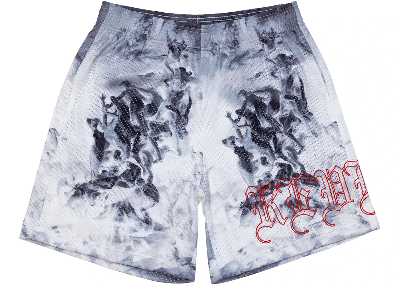 Revenge Heaven And Hell Embroidered Shorts White