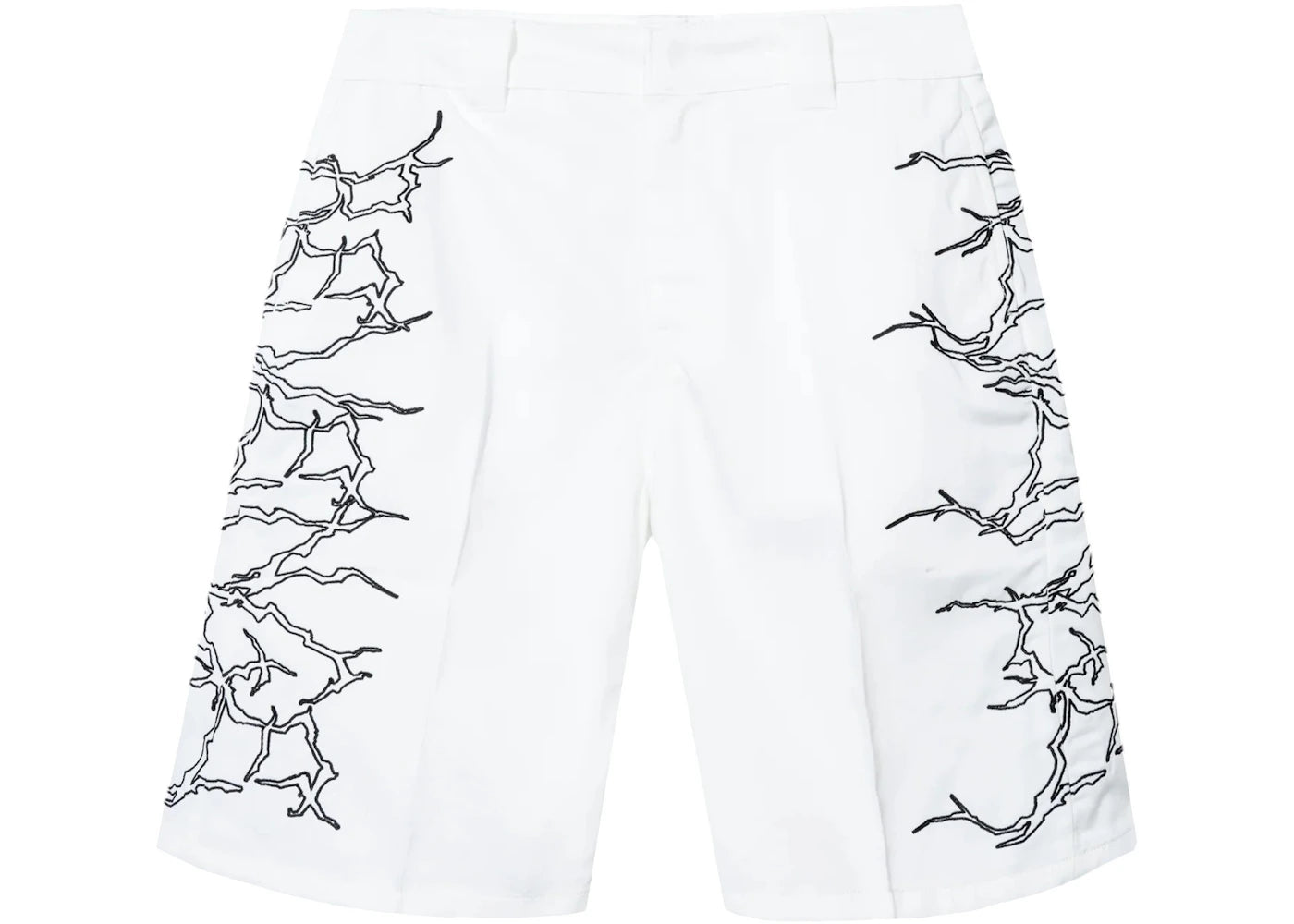 Revenge Lightning Work Shorts White/Black