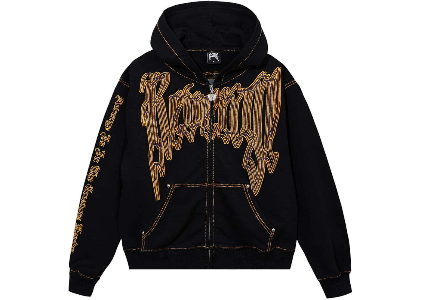 Revenge Los Angeles Lakers Contrast Stitch Zip Hoodie Black/Purple